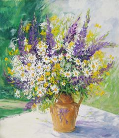 38. Lupinen mit Margeriten im Krug 80x70.JPG