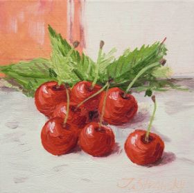 60. Rote Kirschen 25x25 mit Rahmen.JPG