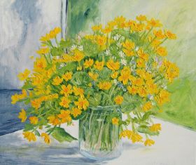 74. Sumpfdotterblumen im Glas 60x70.jpg