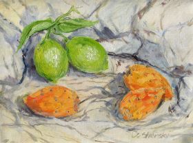 91. Zitronen mit Kaktusfeigen 30x40.jpg